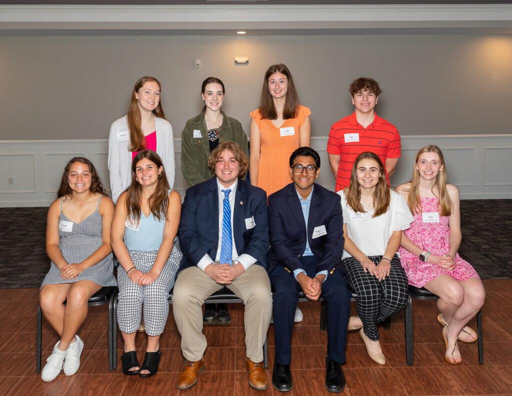 Recipients of 2023 Auburn Chamber School-Business Partnership Scholarships pose for a group picture at the Chester P Tuttle Post on May 24, 2023.